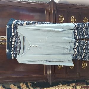 Maurices sleep polar bear jammies. Women's size XXL. Blue Henley top.